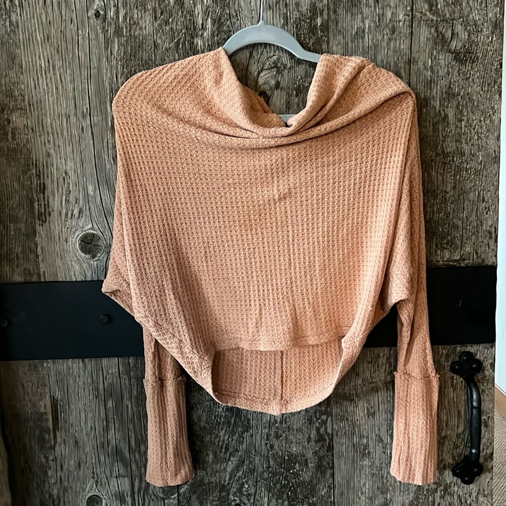 Free People waffle knit top